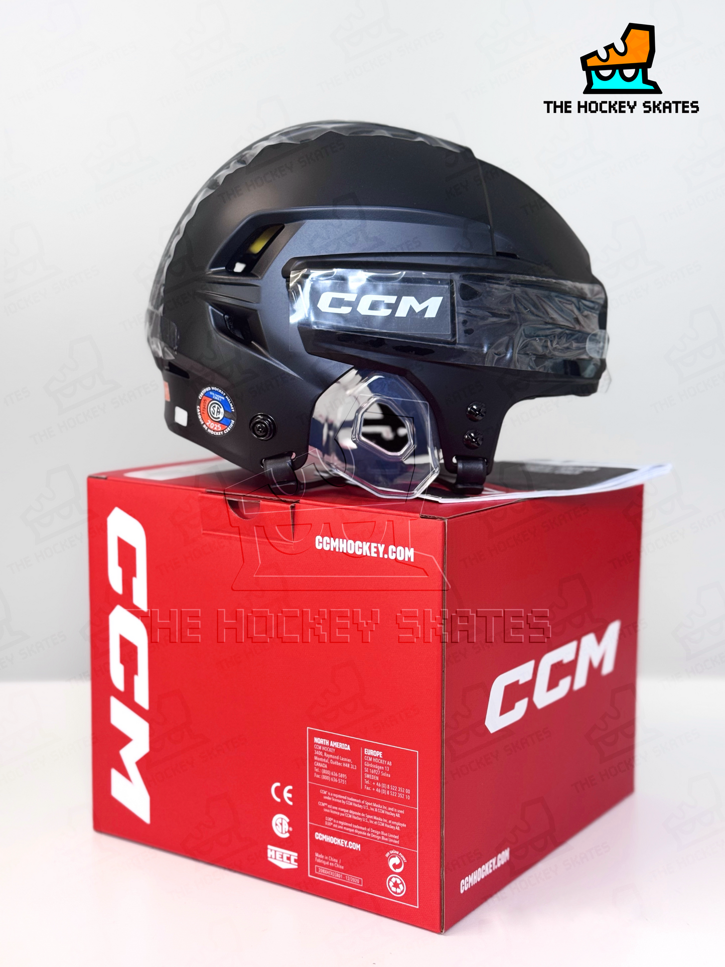 Matte Black Hockey Helmet-CCM Tacks 720