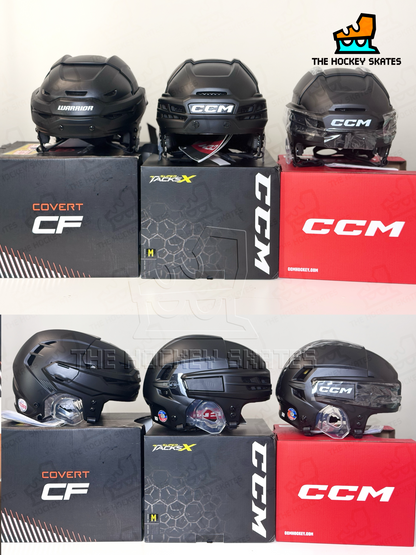 Matte Black Hockey Helmet-CCM Tacks 720