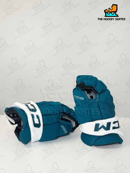 CCM HGPJSSP Hockey Gloves-San Jose Sharks Teal