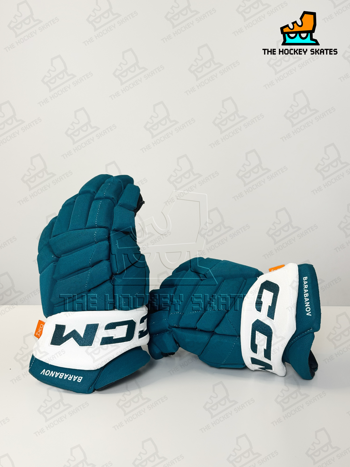 CCM HGPJSSP Hockey Gloves-San Jose Sharks Teal