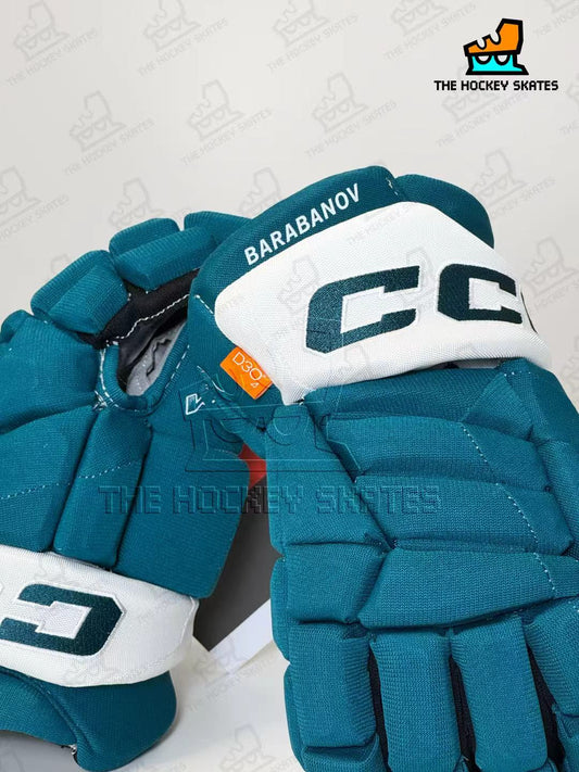 CCM HGPJSSP Hockey Gloves-San Jose Sharks Teal