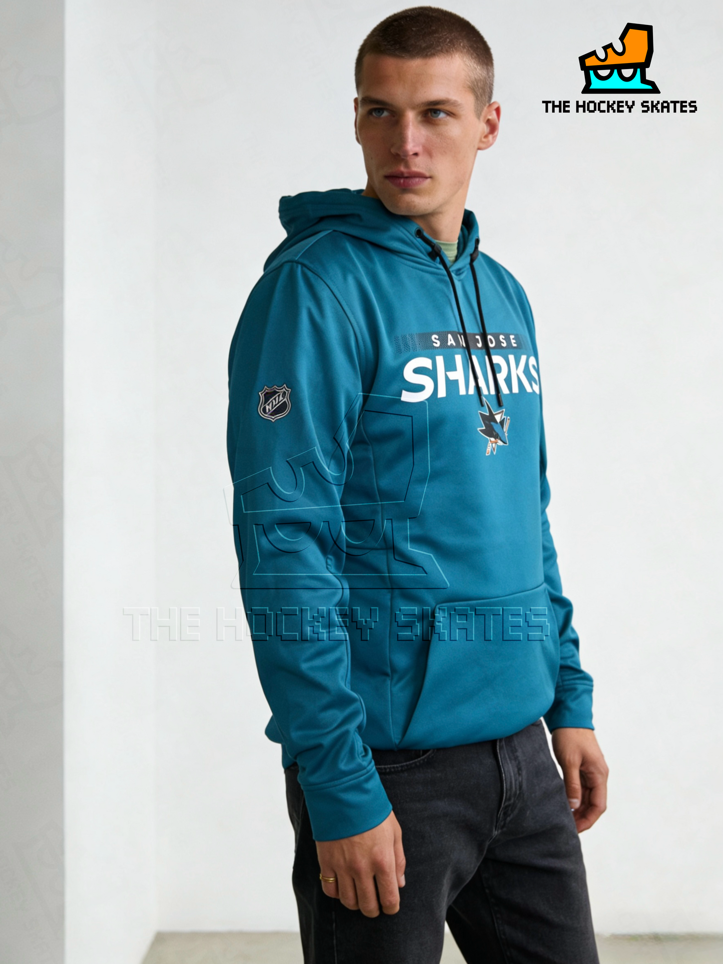 San Jose Sharks Authentic Pro Hoodie-Team Issued